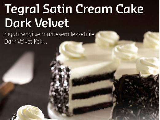 Tegral Satin Cream Cake Dark Velvet Puratos